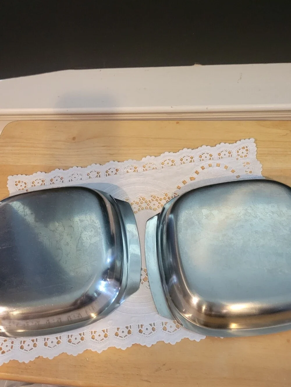 Set of 2 Unbranded Stainless Steel 7